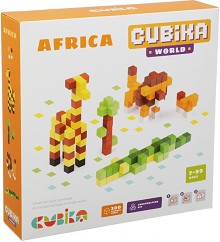 Конструктор от дървени пиксели - Африка - Комплект от 200 части - играчка