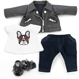 Тениска, дънки, яке и обувки - Cool Boy - Комплект за плюшено кученце от серията "Lucky Doggy" - аксесоар