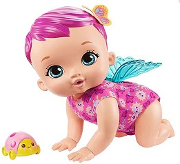 Пълзяща кукла бебе пеперуда с аромат Mattel - От серията "My Garden Baby" - кукла