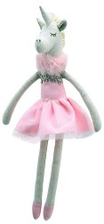 Мека играчка The Puppet Company - Еднорог в розово - От серията "Wilberry Dancers" - играчка