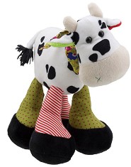 Плюшена играчка The Puppet Company - Цветна кравичка - От серията "Wilberry Snuggles" - играчка