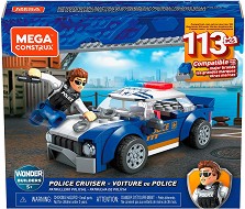 Детски конструктор Mega - Полицейски автомобил - От колекцията Wonder Builders - играчка
