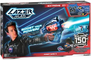 Лазерен бластер Silverlit Lazer M.A.D. - С гръден колан и мишена със звук и светлина - играчка