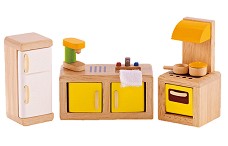 Кухня - Дървени мебели за кукленска къща - играчка