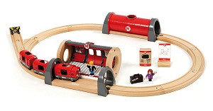 Влакче - метро с релси - Дървена играчка - играчка