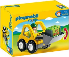 Детски конструктор - Playmobil Мини багер - От серията "1.2.3" - играчка