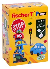 Направи и научи: Пътни знаци - Детски еко конструктор - играчка