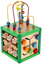 Образователен куб - Дървена играчка - играчка