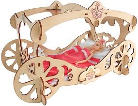 Легло за принцеси - Дървен конструктор за оцветяване - играчка
