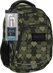 Ученическа раница - Back Up: A 10 - Комплект със слушалки - раница